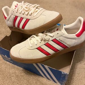 Adidas Cream and Red Sneakers